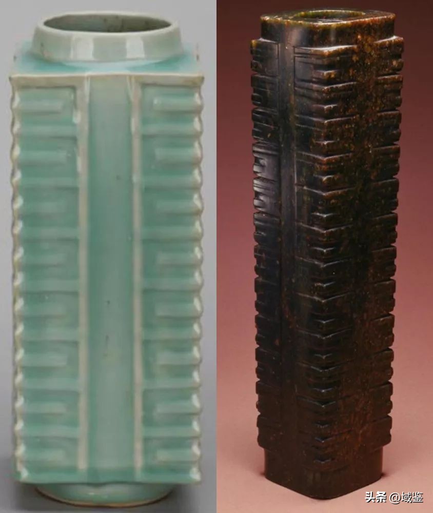 远山含翠美不胜收！明永乐翠青釉VS南宋龙泉窑...