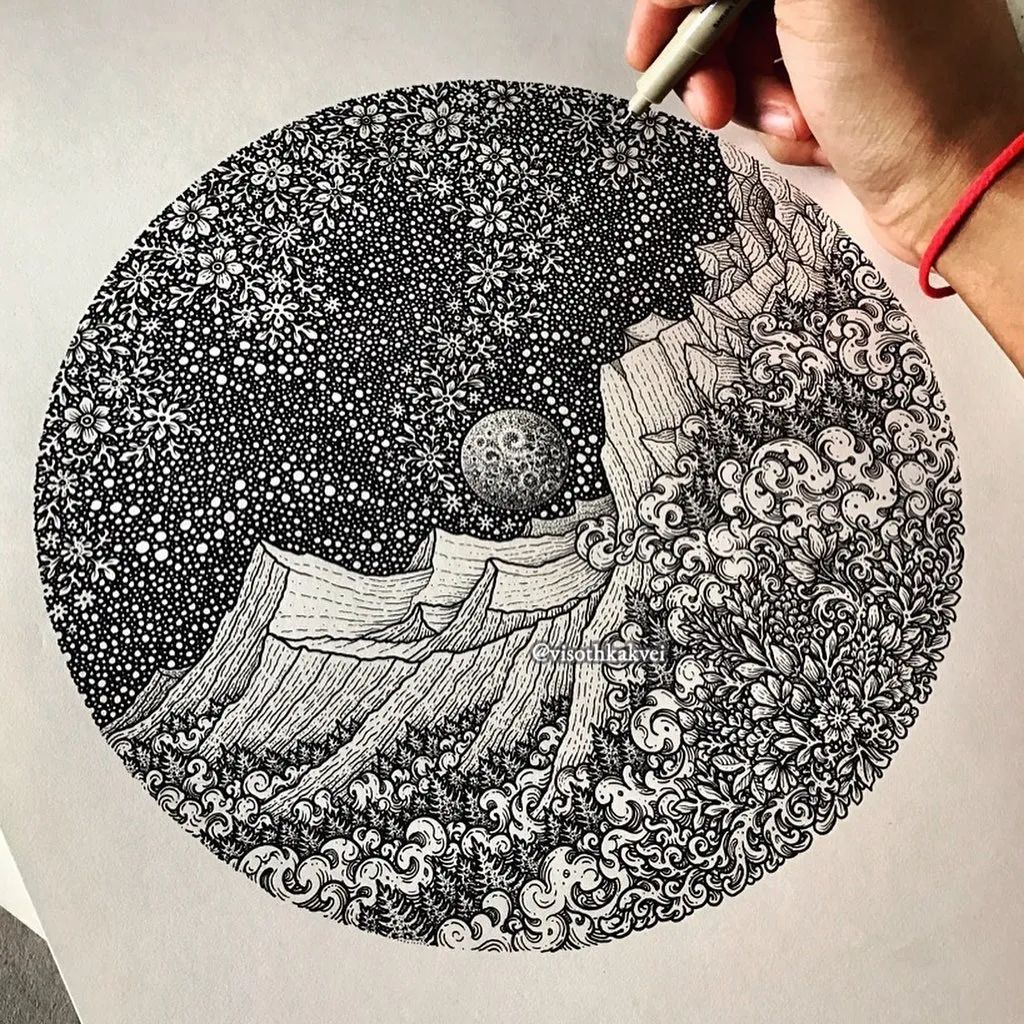 治愈强迫症的画,看了让人强迫症发作的画