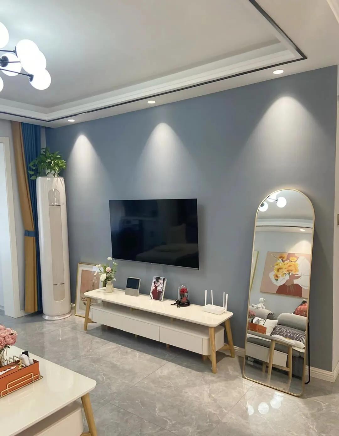 简单隐形门电视背景墙,30平小户型电视背景墙