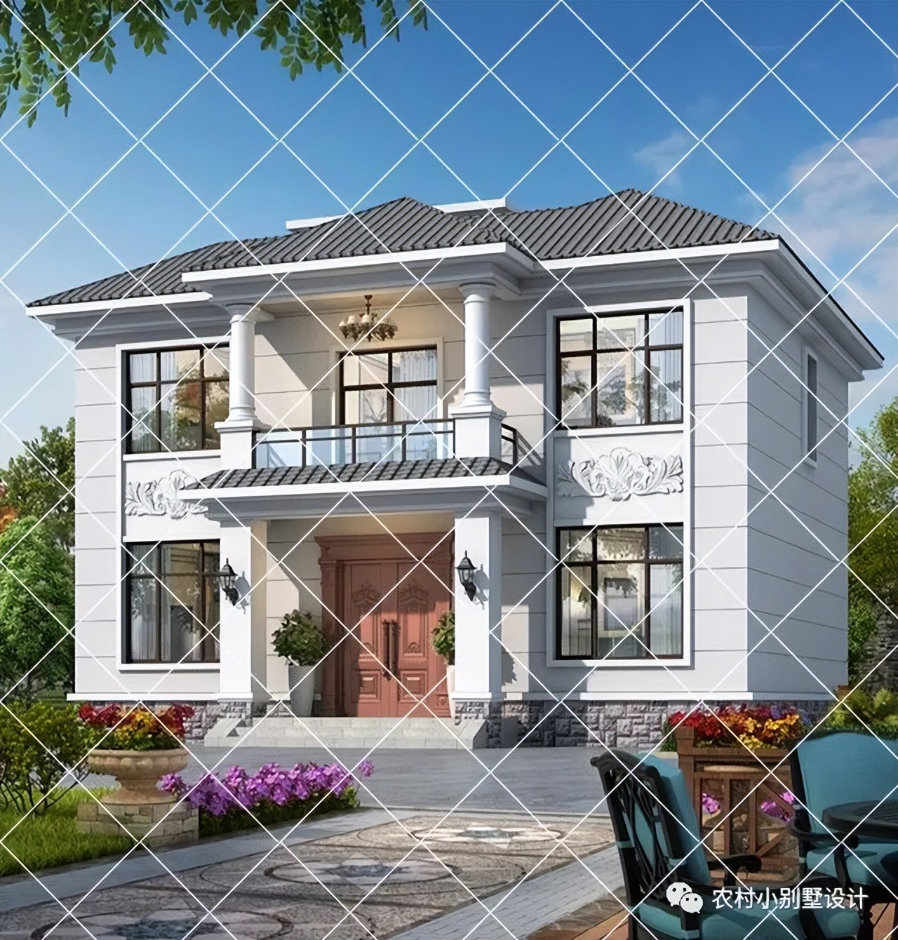 15套占地不足80平方二层农村自建房别墅设计；小宅基地玩出大花样