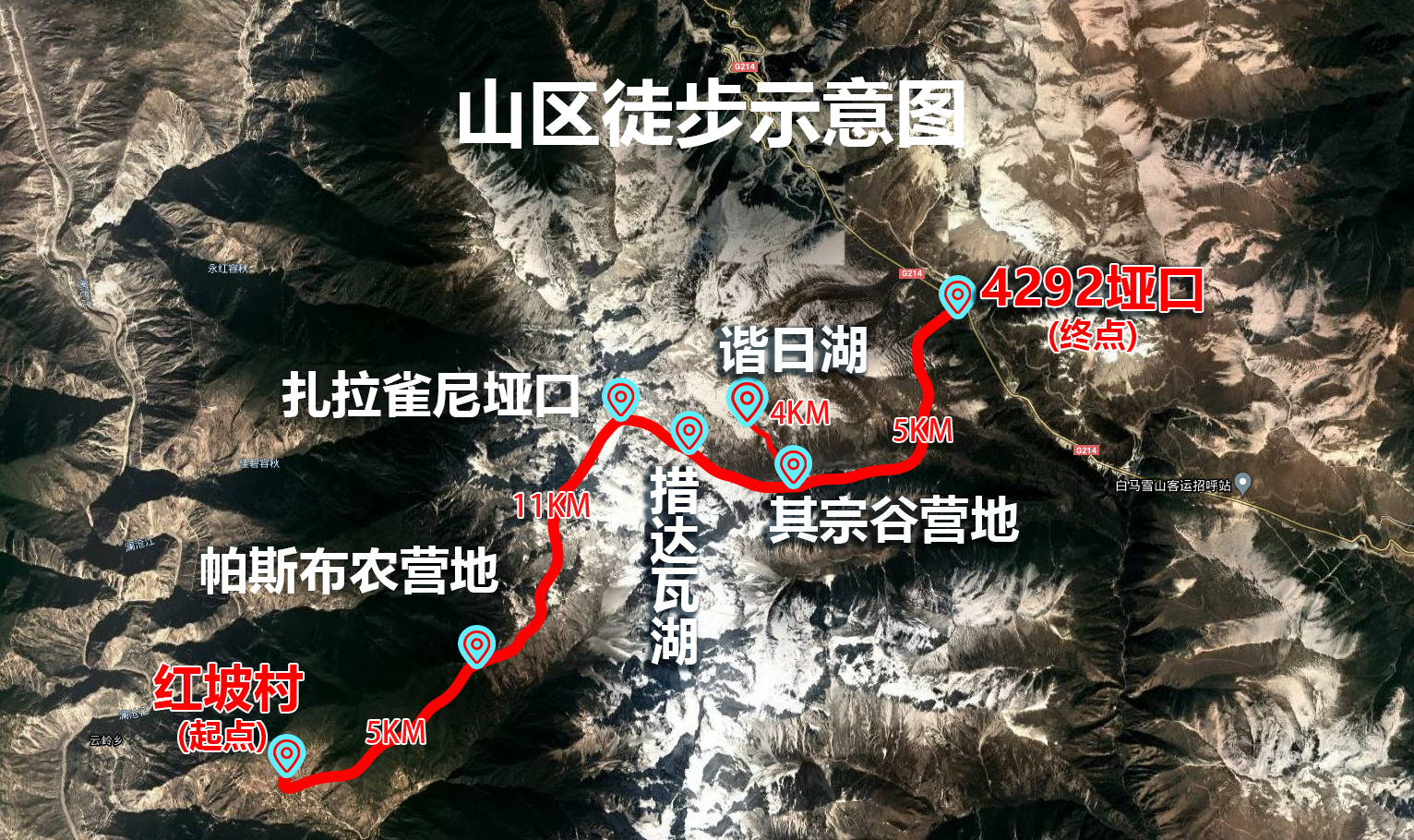 白马雪山u型谷徒步路线,驴徒步西藏