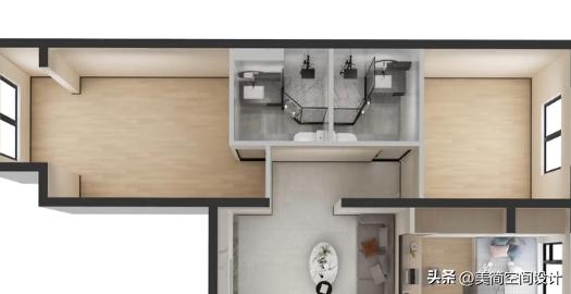 刀把型户型怎么改成三房,3居刀把户型改造装修案例