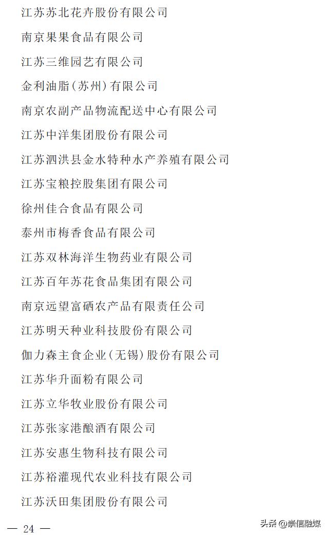 2023年农业产业化龙头企业名单,农业产业化国家重点龙头企业