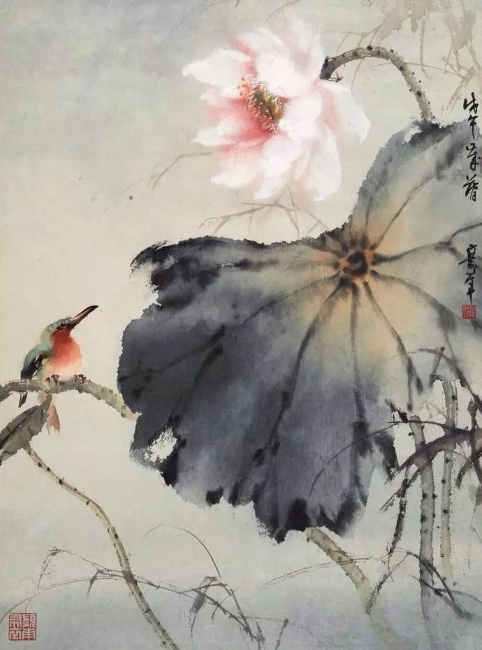 留得枯荷听雨声：枯荷诗词5首；赵少昂的残荷之美，惊艳了时光