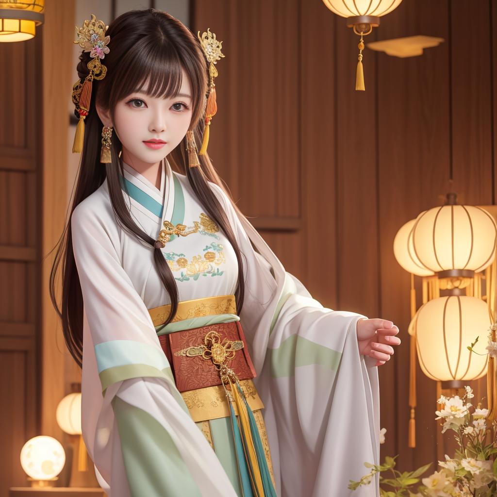 ai绘画古风蓝色,ai绘图古风美人系列