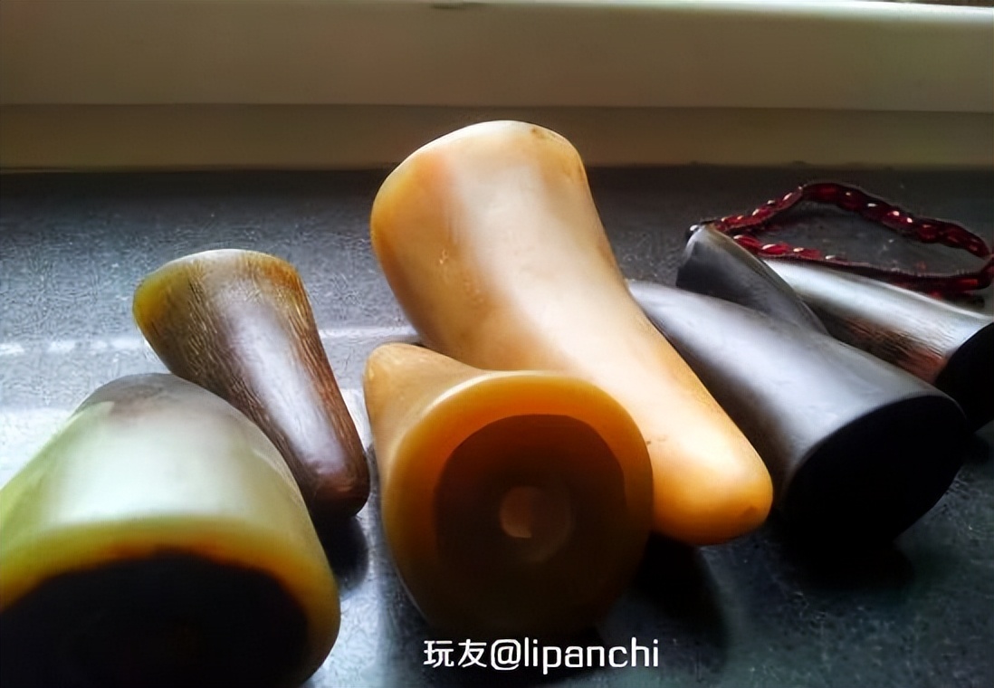 牦牛角盘玩前后对比,牦牛角能盘出包浆吗