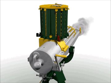 加特林机枪装弹有数量限制吗,可抛壳软弹加特林机枪