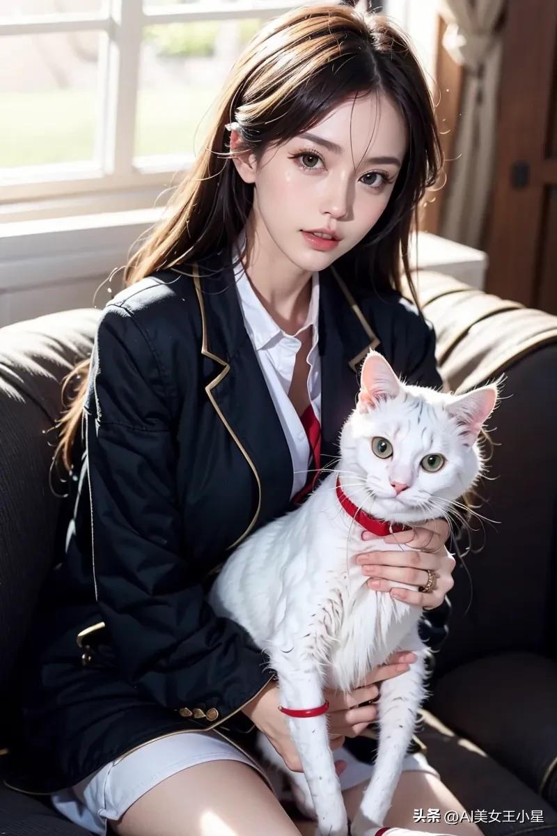 爱猫咪的女孩儿们,喜爱猫咪的小公主