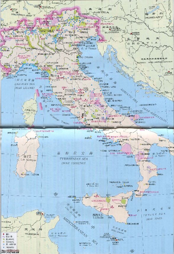 意大利拉齐奥大区,意大利挪威旅游地图