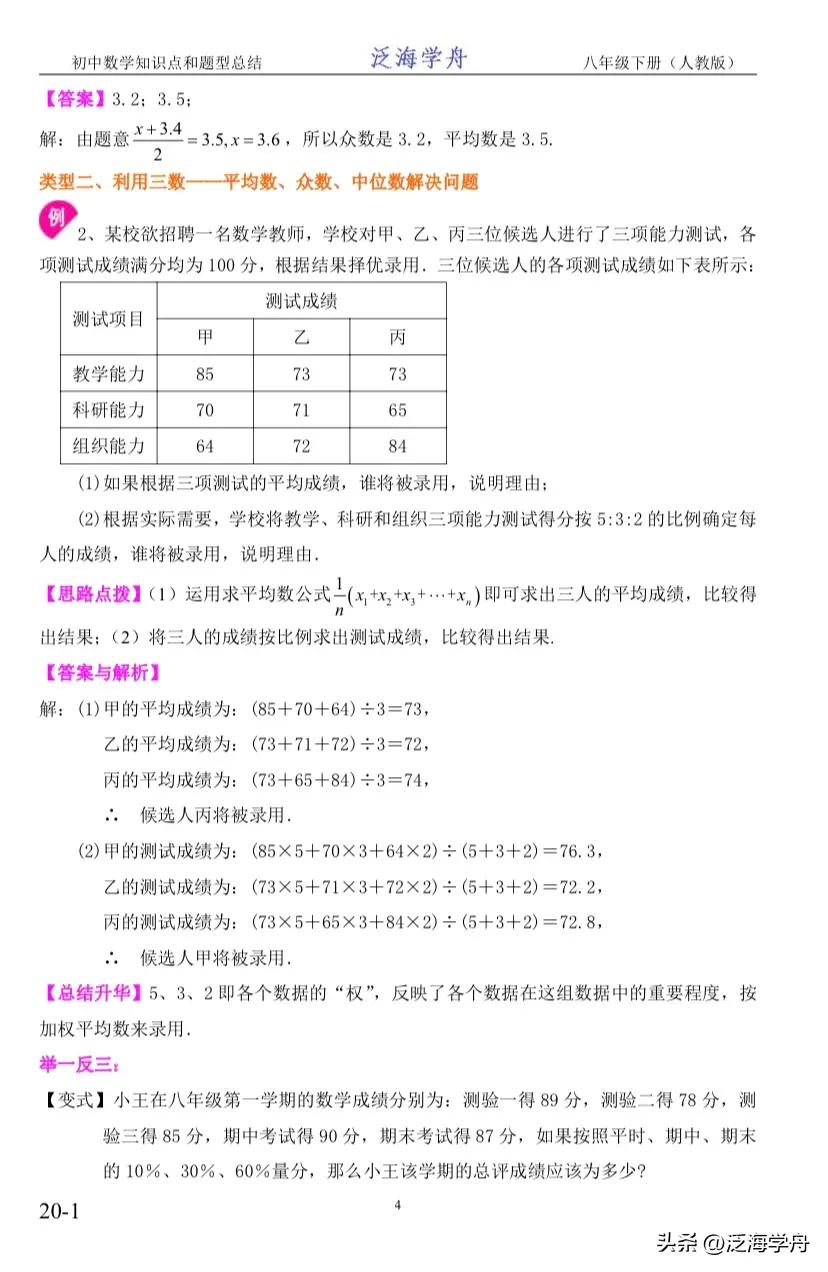 北师大版八下数学知识点,苏科版八下数学知识点