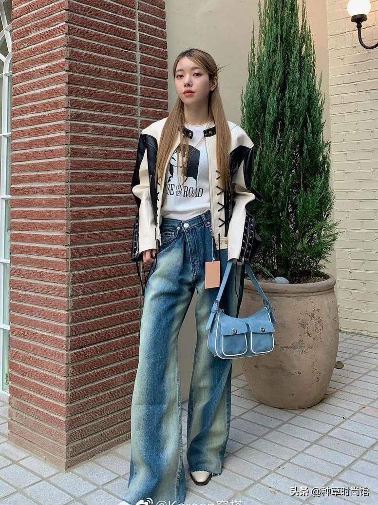 韩国小姐姐冬日穿搭,拜托冬天穿短袖