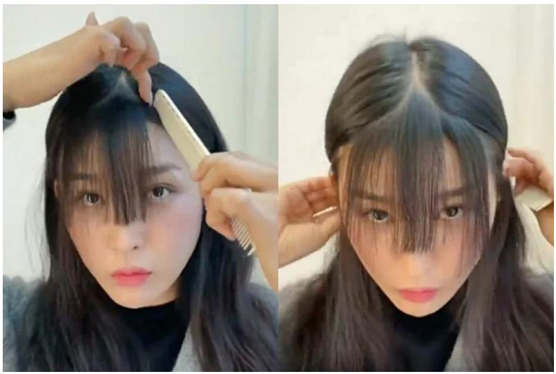 剪刘海教程教发型师,超简单在家就可以剪的刘海
