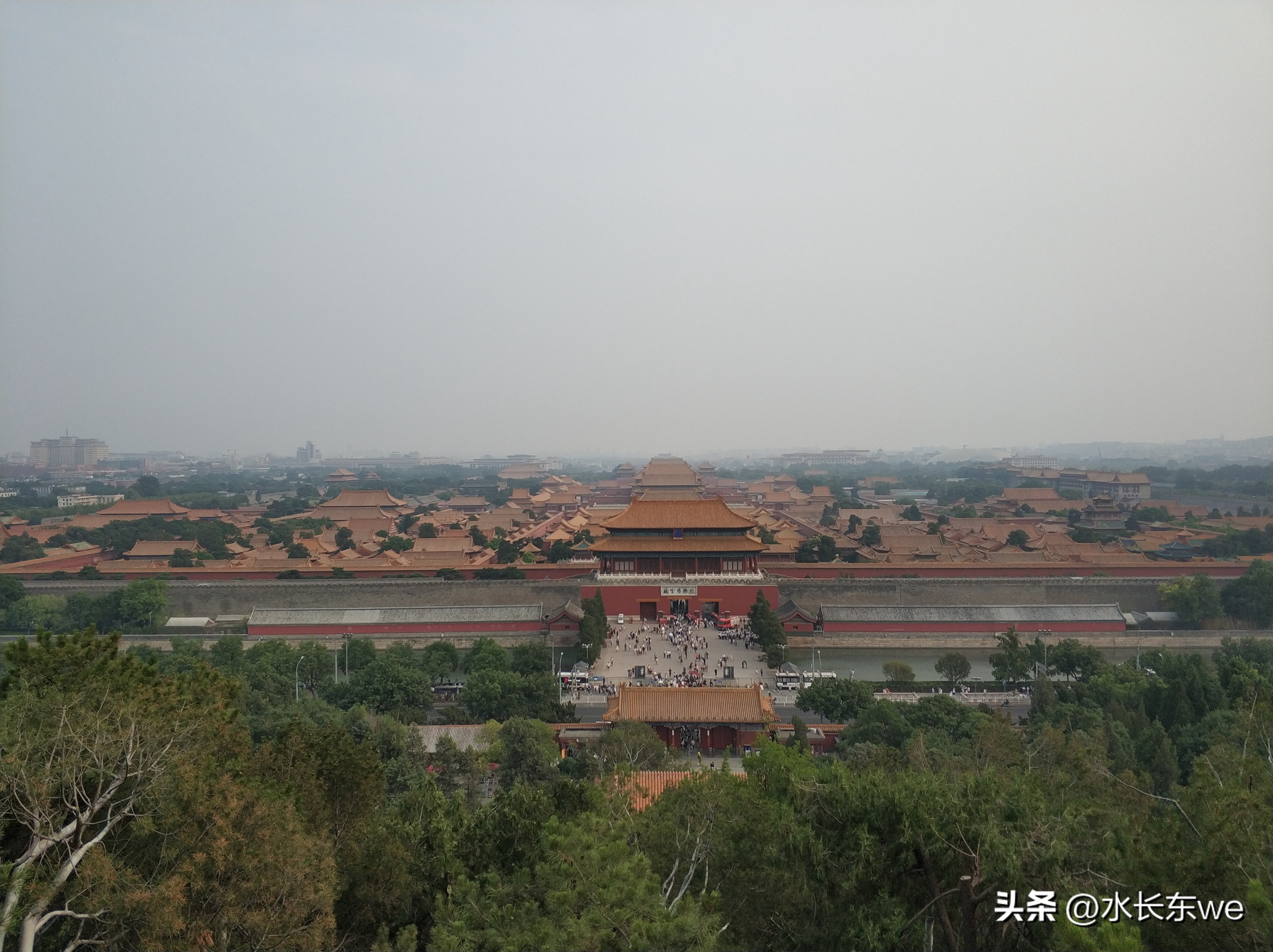 去景山公园俯瞰整个京城,京城景山公园图片大全