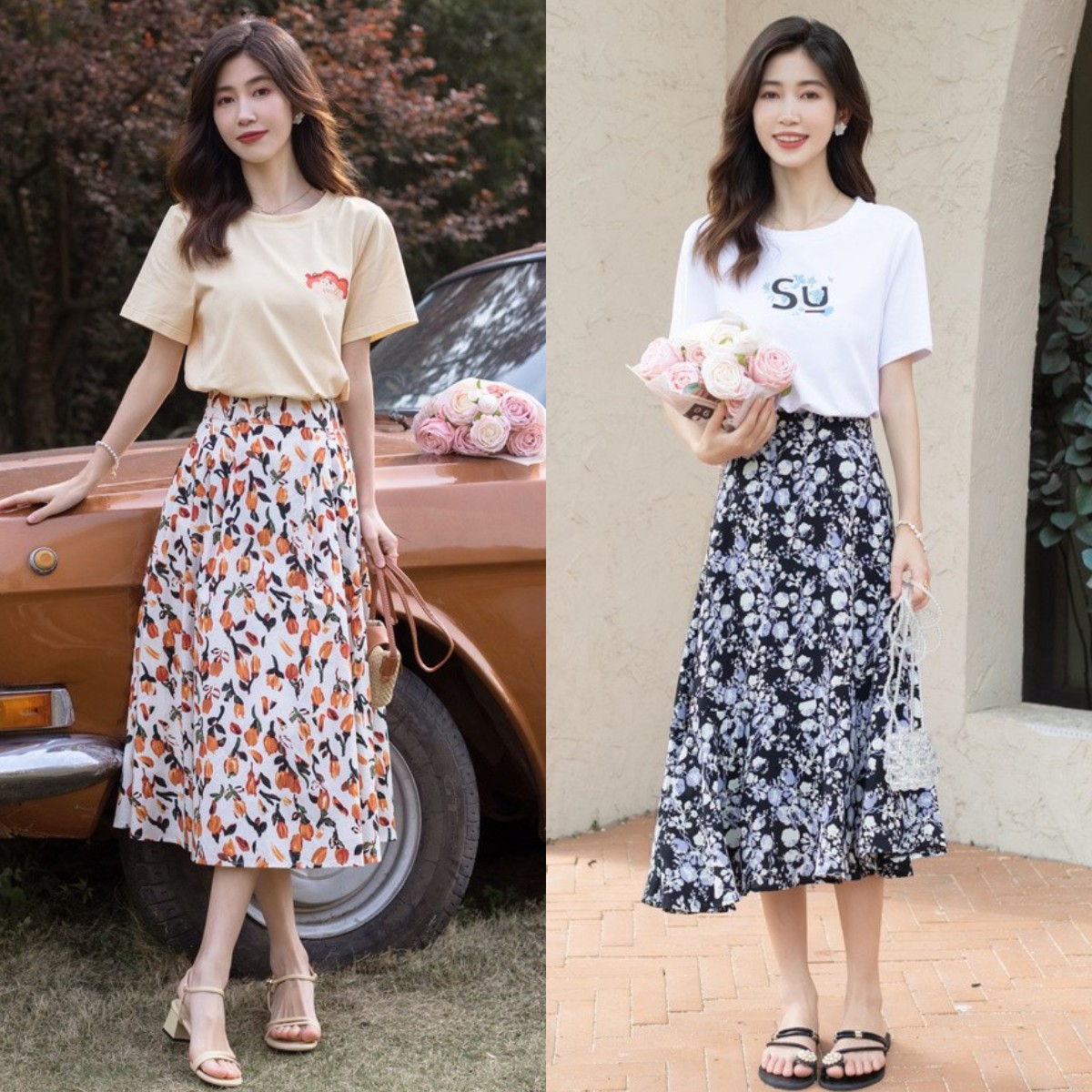 深灰色t恤配什么颜色的下装好看,夏天穿T恤的搭配技巧