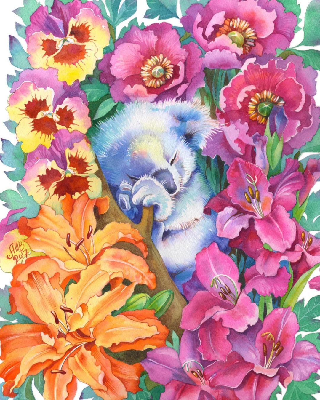 大神级水彩作品看完肯定不后悔,40张笔触狂放的水彩