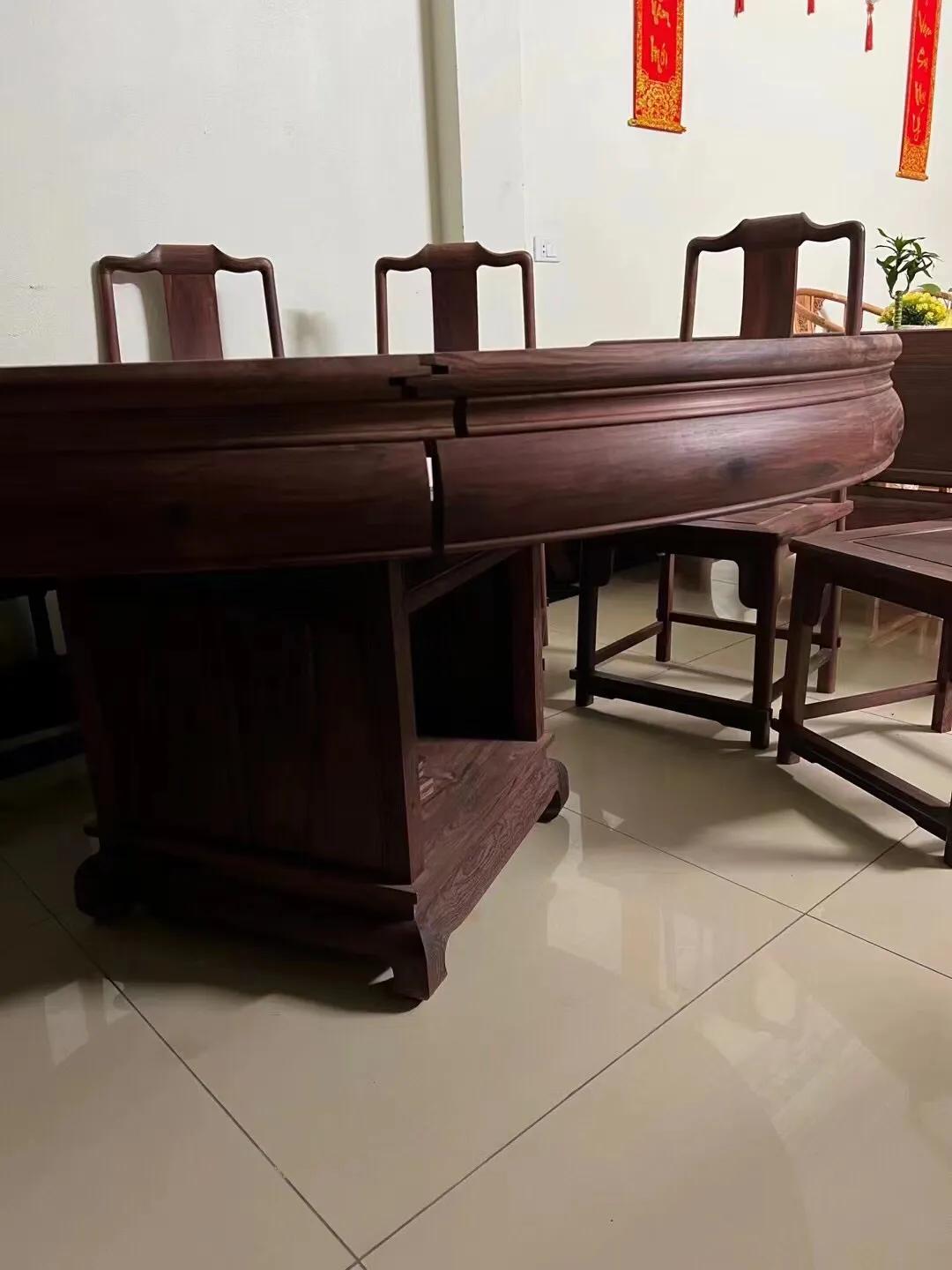 佛山白酸枝餐桌价格行情,1.5米大红酸枝老料长餐桌及价格