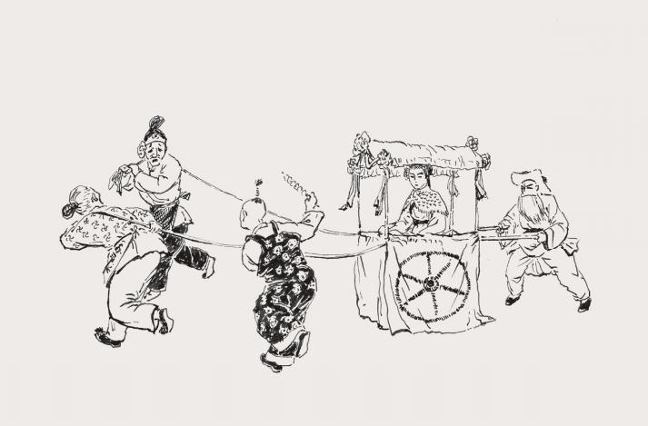 我绘过年主题画可打印,春节特稿100篇