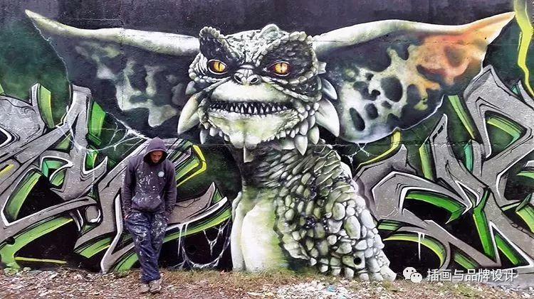 超震撼的墙绘,有视觉冲击感极简的墙绘