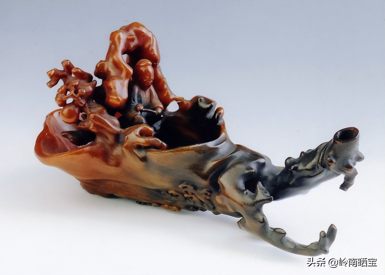 犀角的艺术品欣赏,犀角的药用和角雕艺术