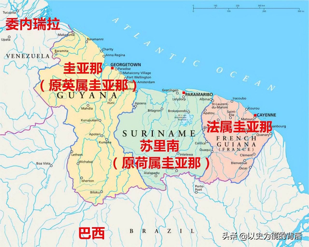 法属圭亚那和圭亚那是一个国家吗,圭亚那与法属圭亚那有什么区别