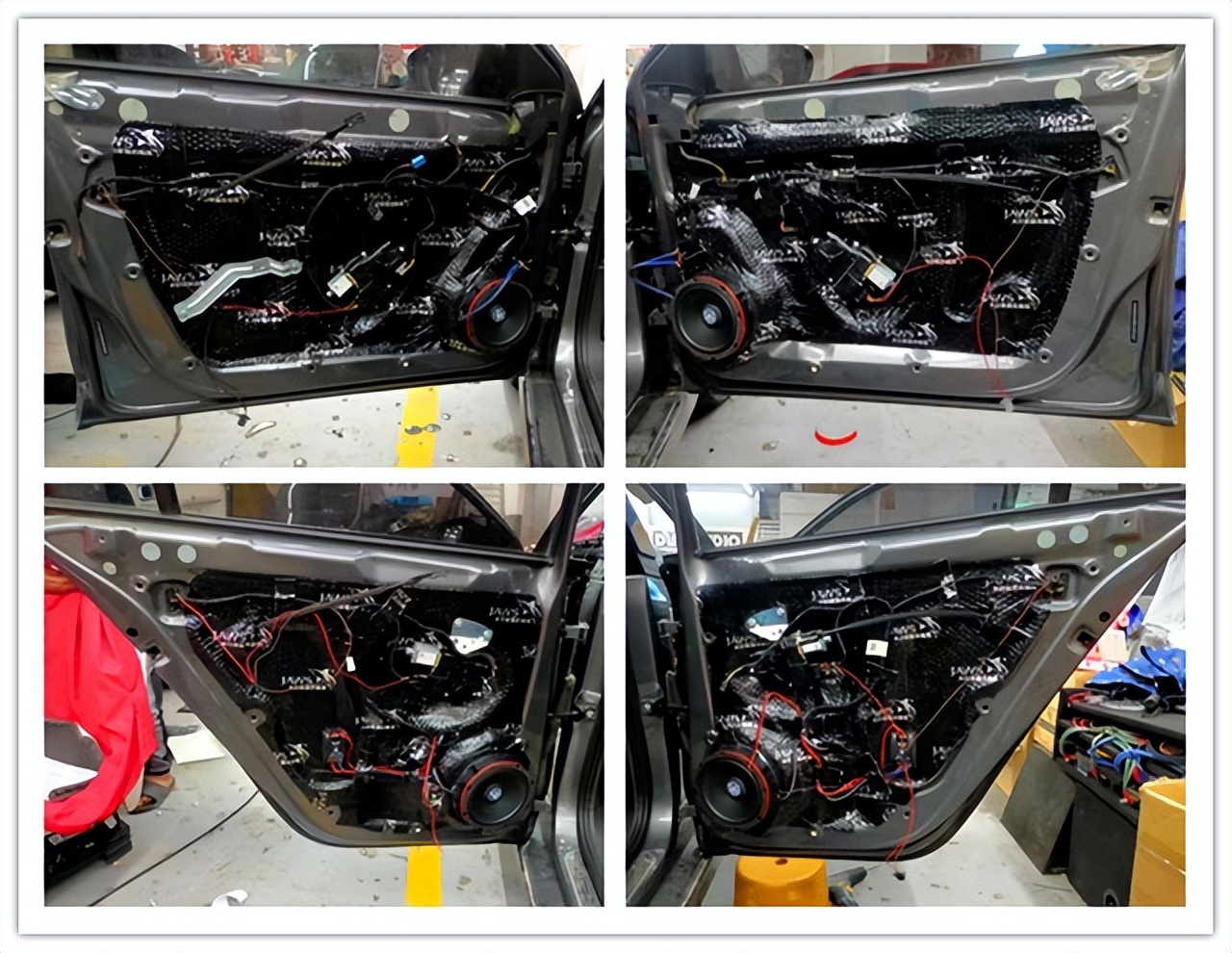 23款大众速腾超越改装中低音喇叭,大众速腾无损升级三分频音响