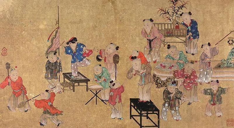 宋朝苏汉臣婴儿图,历史上的婴戏图