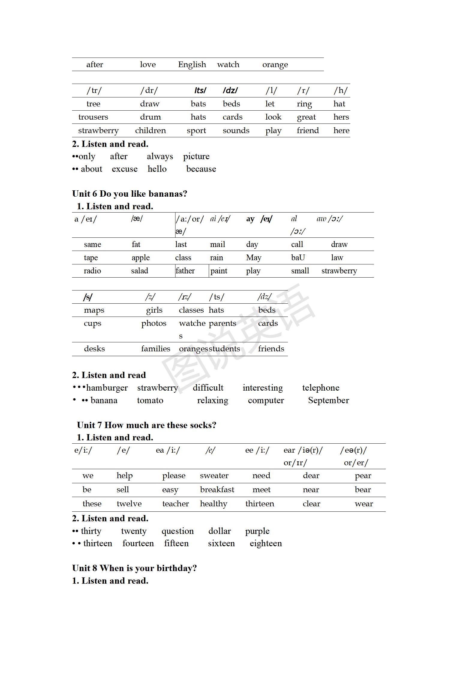 初中英语音标单词跟读教程,初一人教版英语音标教学
