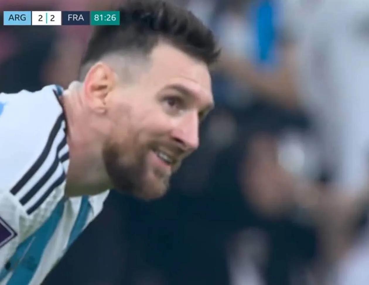 当阿根廷赢得点球梅西如释重负,法国扳平梅西反应