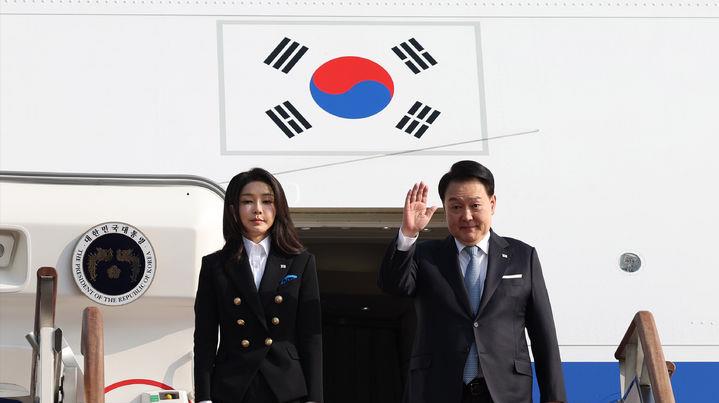 韩国第一夫人发夹,韩国第一夫人灰色造型