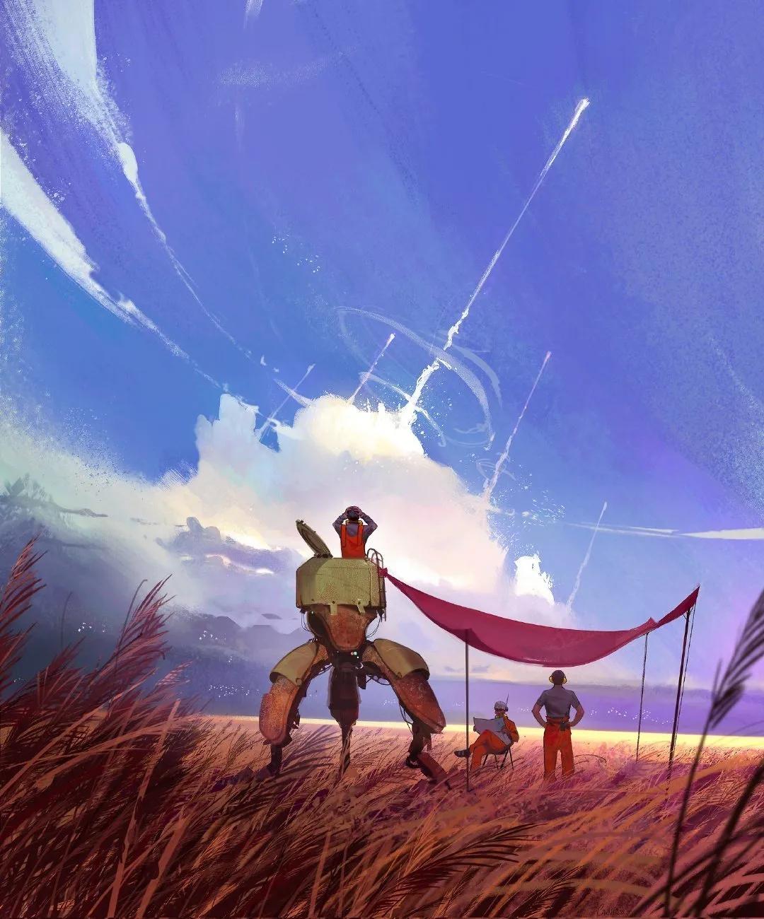 一组极具个人风格的插画,一组很有意境的插画