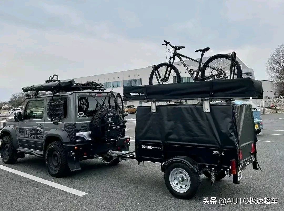 吉姆尼越野拖挂房车视频,铃木吉姆尼旅行场景