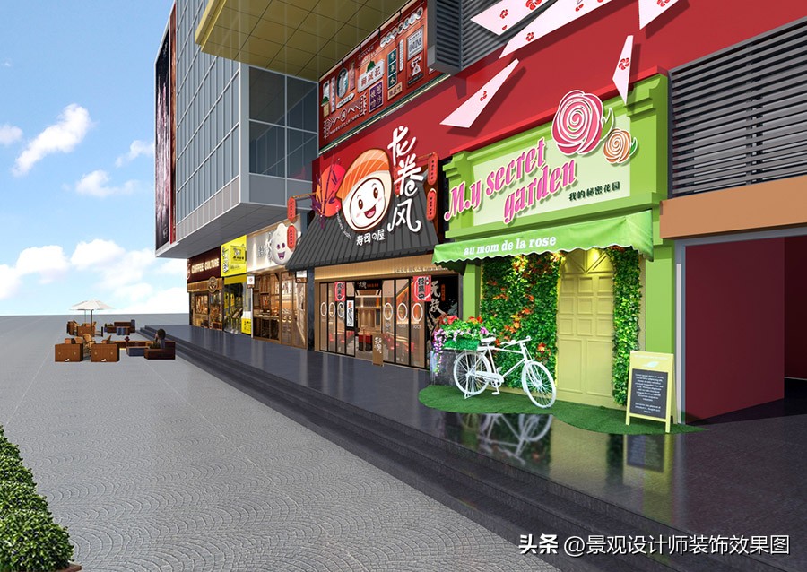 门头门脸装修用什么材质,便利店门头门脸颜色搭配效果图