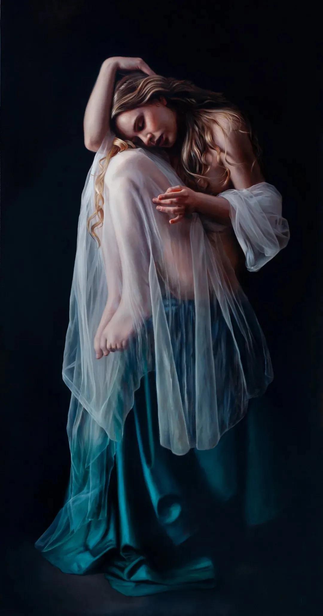 国外当代超写实艺术作品,西方油画大师笔下的绝世美人