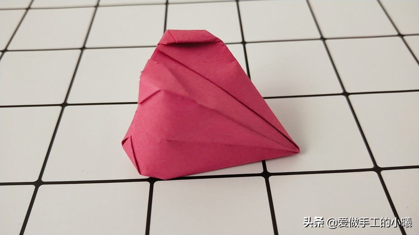 折纸小草最简单的折法,雪梨纸草莓蛋糕折法慢教程