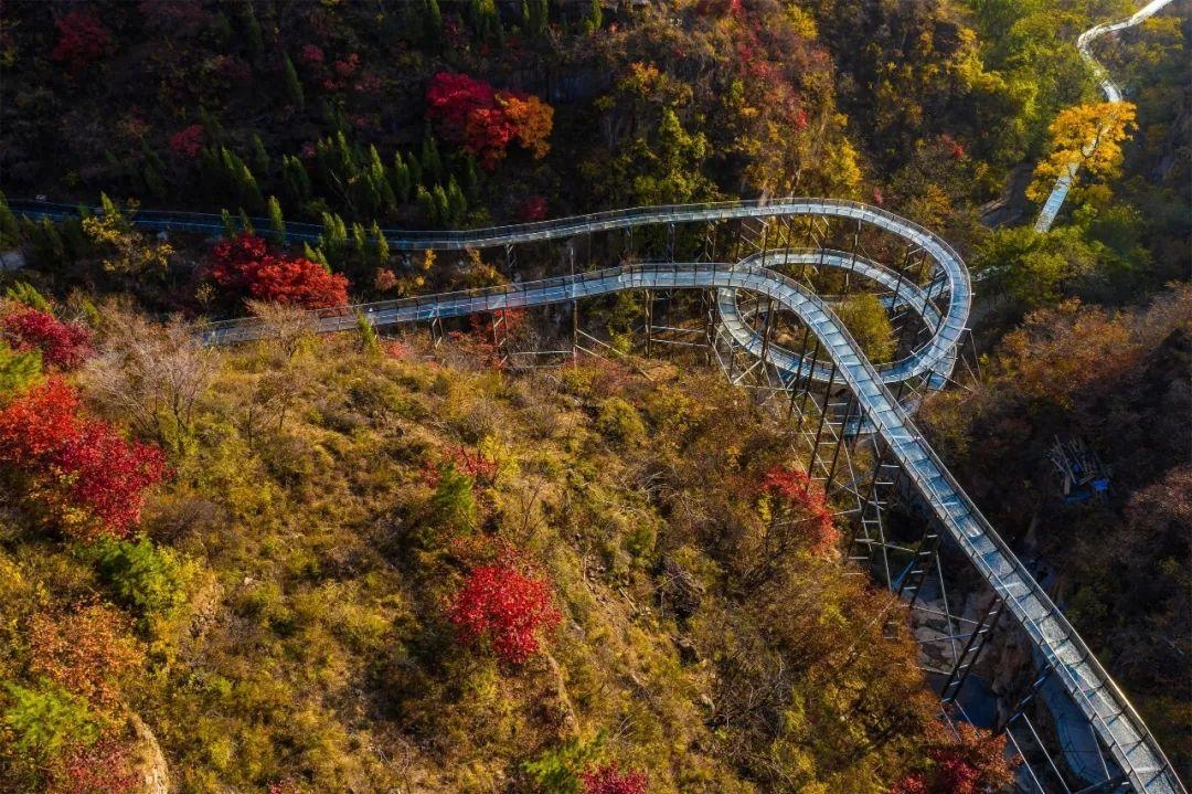 淄博潭溪山秋景,淄博看红叶最好的景点