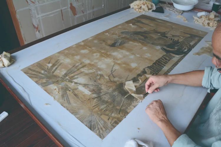 画完画手脏了咋洗,修复字画污迹