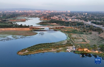 陕西靖边：芦河湿地水清景美「图」