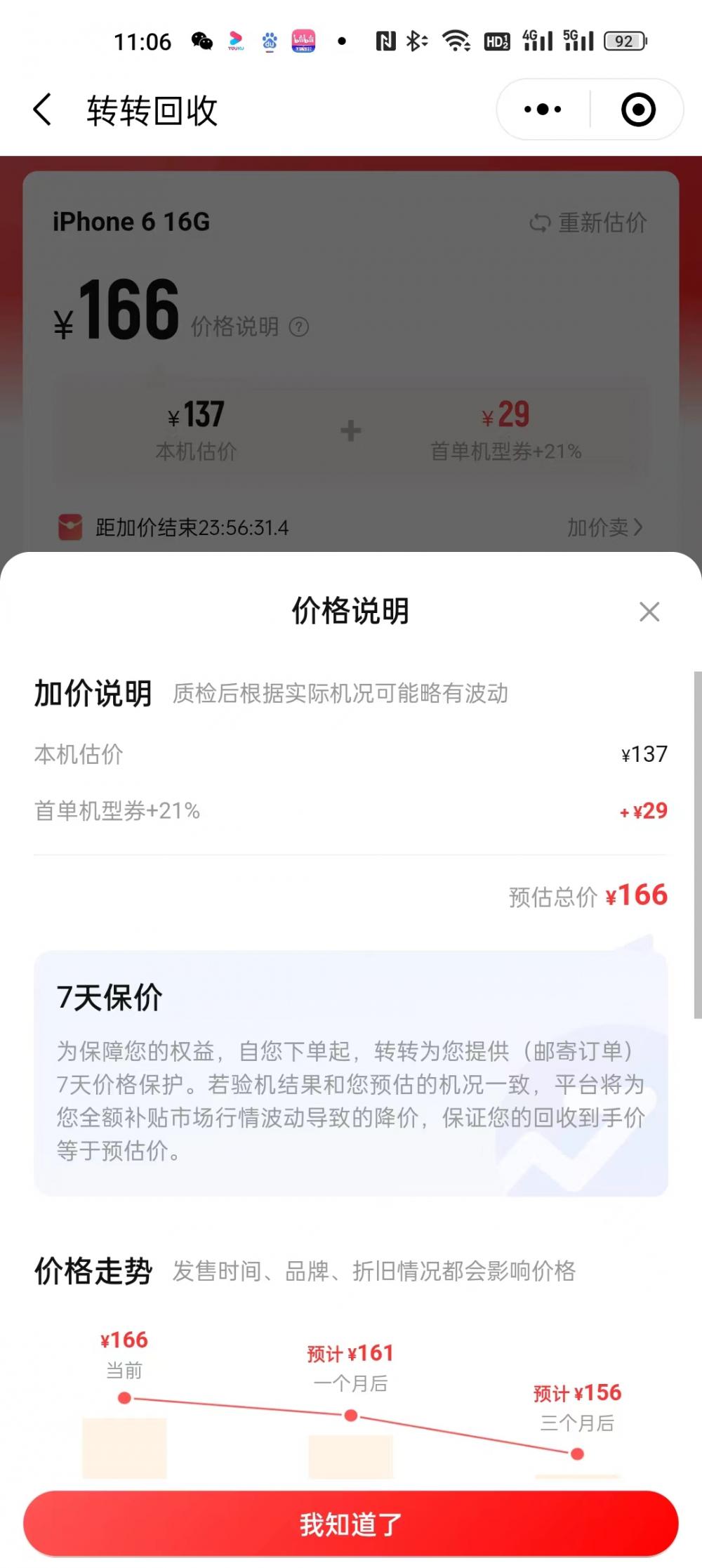 iphone6二手行情价,苹果6收购价