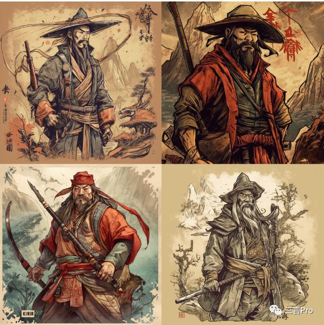 效果惊人！我们用Midjourney生成了四大名著里的23个经典人物画像