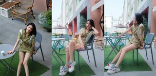 复古猫爪鞋老爹鞋,斐乐老爹经典款女鞋猫爪米白色