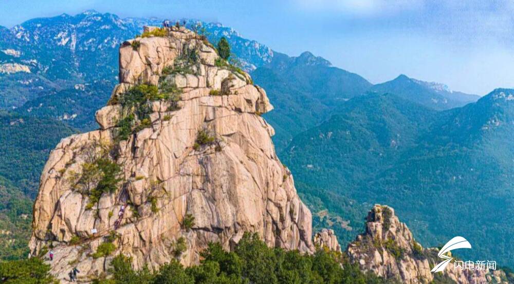 泰山风景扇子崖,泰山扇子崖爬山视频